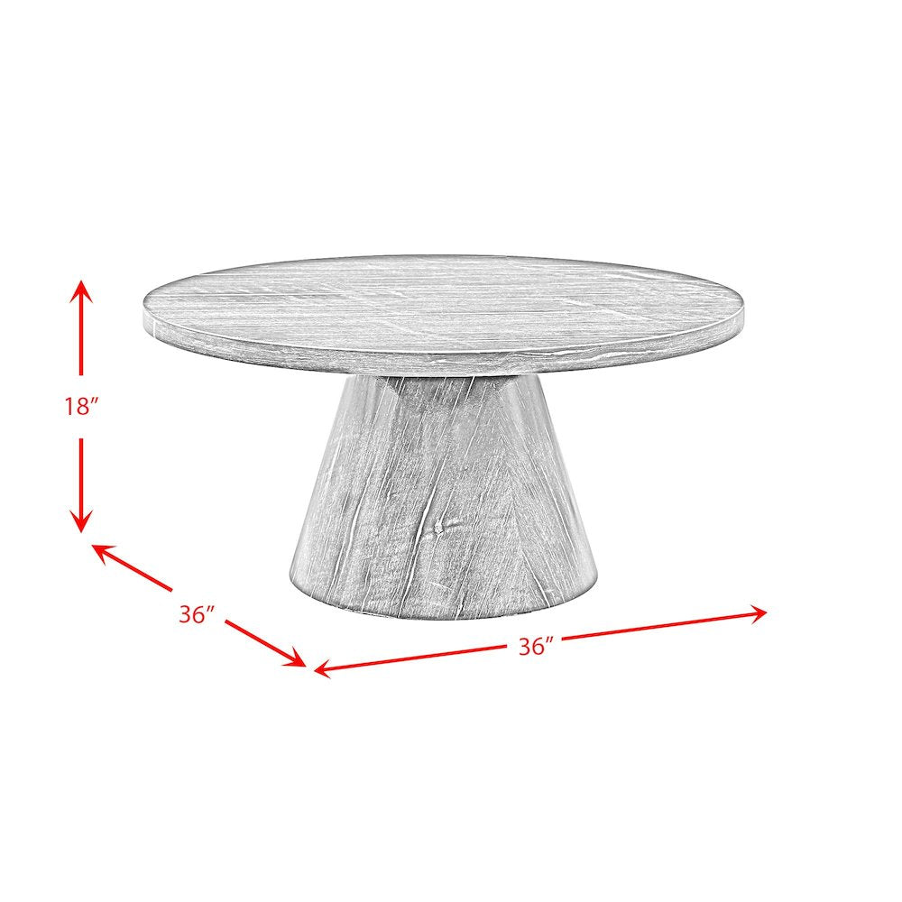 Odette Round Occasional Coffee Table Complete in Grey