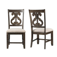 Brown Wooden Swirl Back Side Chairs for Kitchen and Dining Rooms