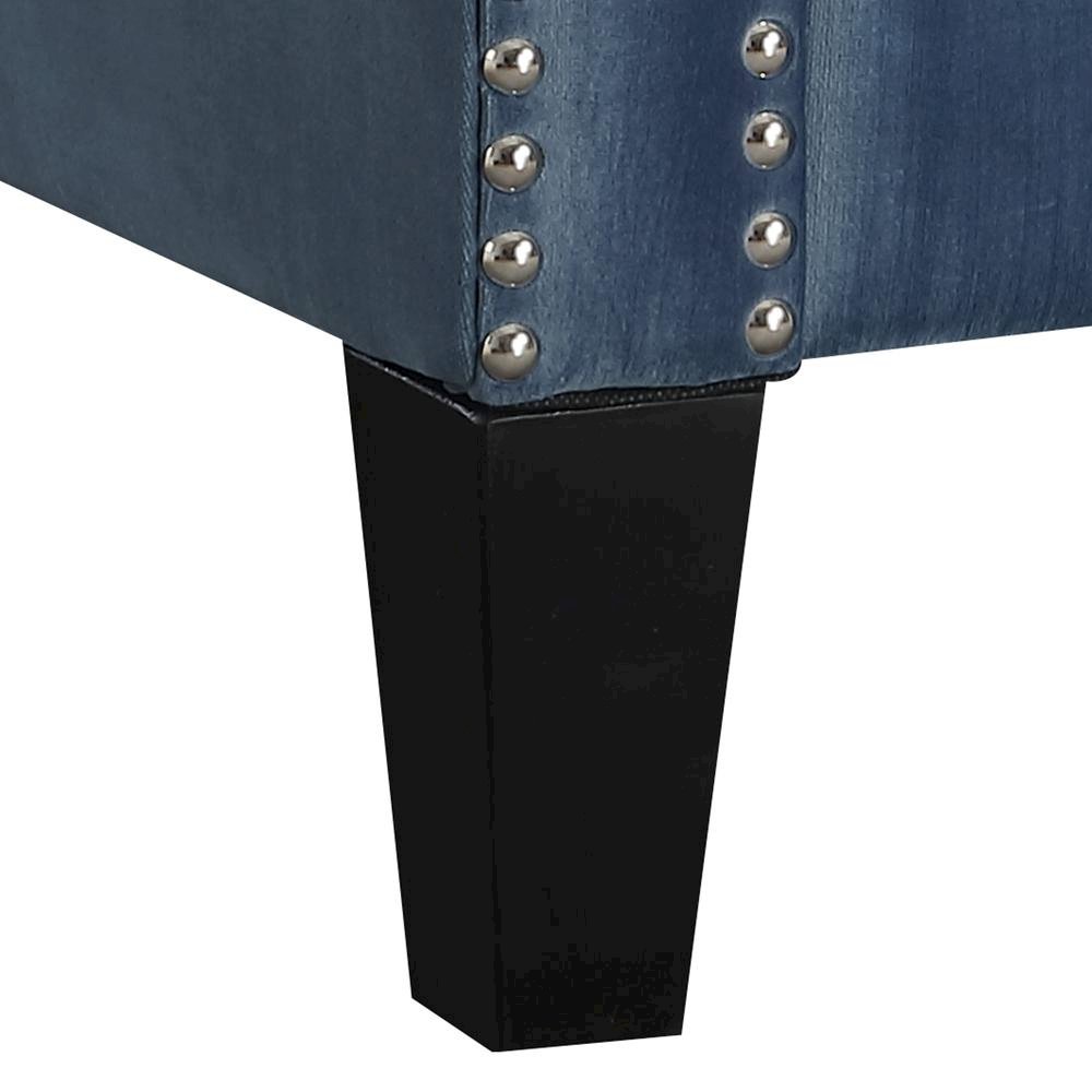 Marine Blue Upholstered Accent Chair for Living Room or Bedroom Seating