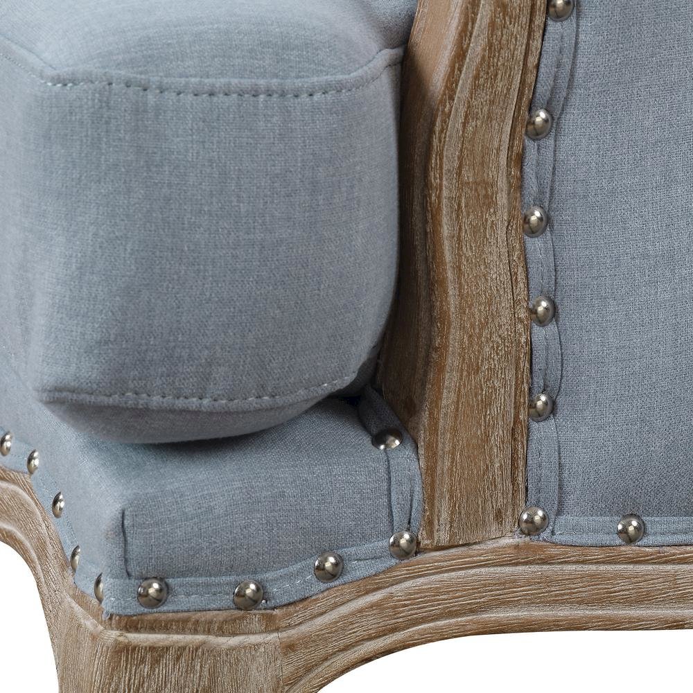 Elegant Blue Accent Chair with Plush Cushions for Living Room Comfort