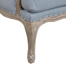 Elegant Blue Accent Chair with Plush Cushions for Living Room Comfort