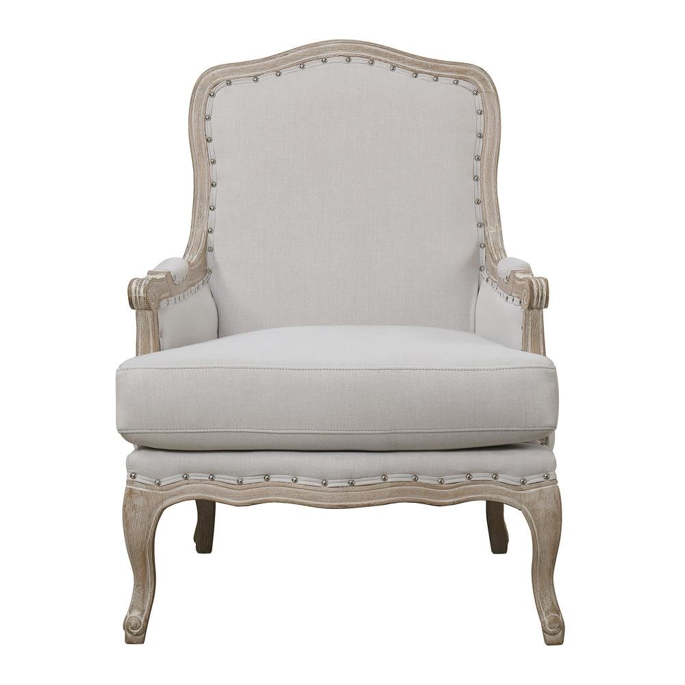 Gray Upholstered Accent Chair for Living Room or Bedroom Comfort Seating
