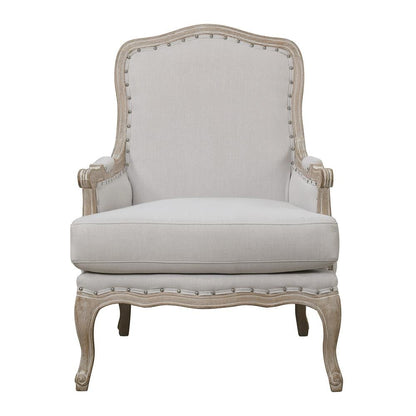Gray Upholstered Accent Chair for Living Room or Bedroom Comfort Seating