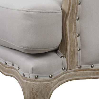 Gray Upholstered Accent Chair for Living Room or Bedroom Comfort Seating