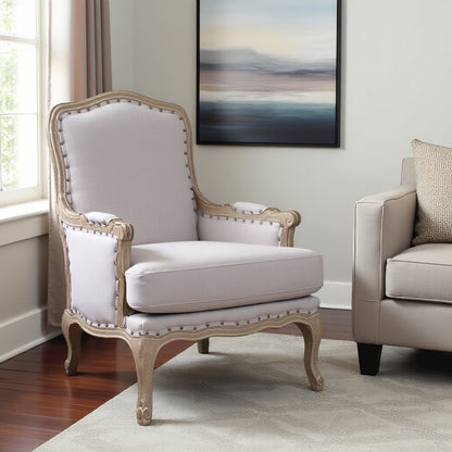 Gray Upholstered Accent Chair for Living Room or Bedroom Comfort Seating