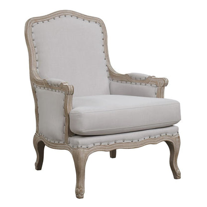 Gray Upholstered Accent Chair for Living Room or Bedroom Comfort Seating