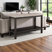 Elegant Console Table with Marble Top for Living Room and Entryway