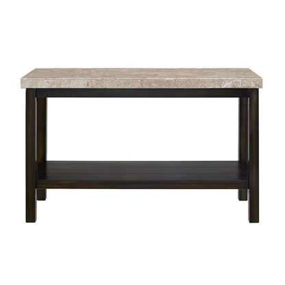 Elegant Console Table with Marble Top for Living Room and Entryway