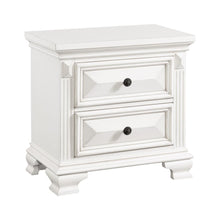White 2-Drawer Wood Nightstand for Bedrooms and Small Spaces