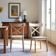 Beach-Tone Acacia Wooden X-Back Chair Set