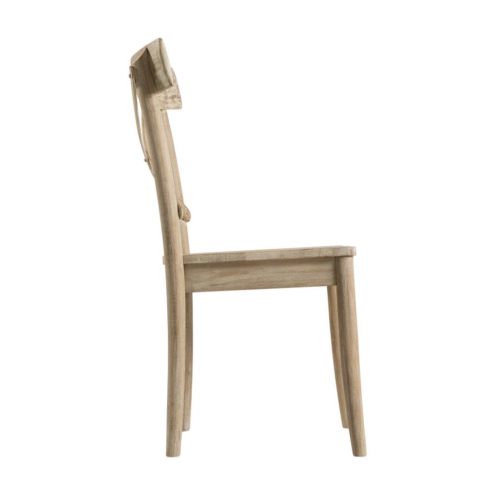 Beach-Tone Acacia Wooden X-Back Chair Set