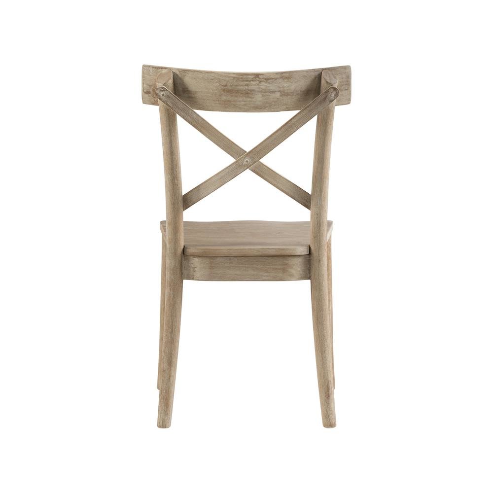 Beach-Tone Acacia Wooden X-Back Chair Set