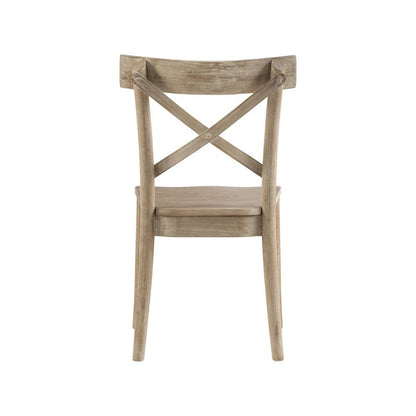 Beach-Tone Acacia Wooden X-Back Chair Set