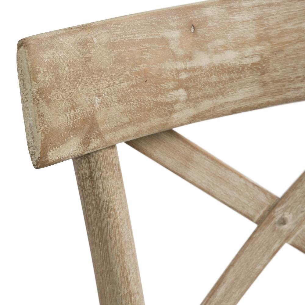 Beach-Tone Acacia Wooden X-Back Chair Set