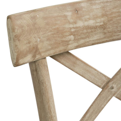 Beach-Tone Acacia Wooden X-Back Chair Set