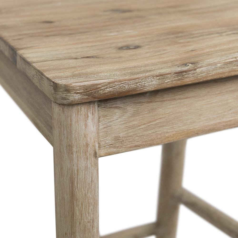 Beach Acacia Metal Counter Height Stool with Back