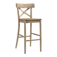 Beach Counter Stool with Back Support for Kitchen Island or Bar Seating