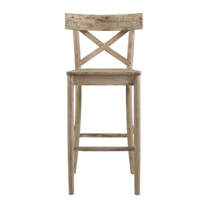 Beach Counter Stool with Back Support for Kitchen Island or Bar Seating
