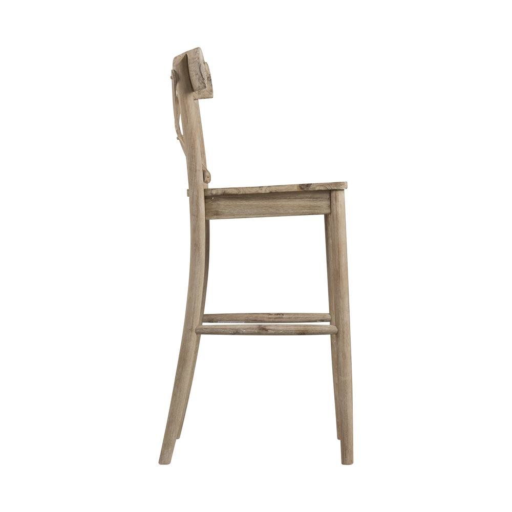 Beach Counter Stool with Back Support for Kitchen Island or Bar Seating