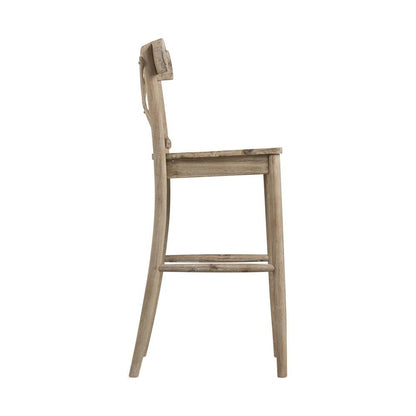 Beach Counter Stool with Back Support for Kitchen Island or Bar Seating
