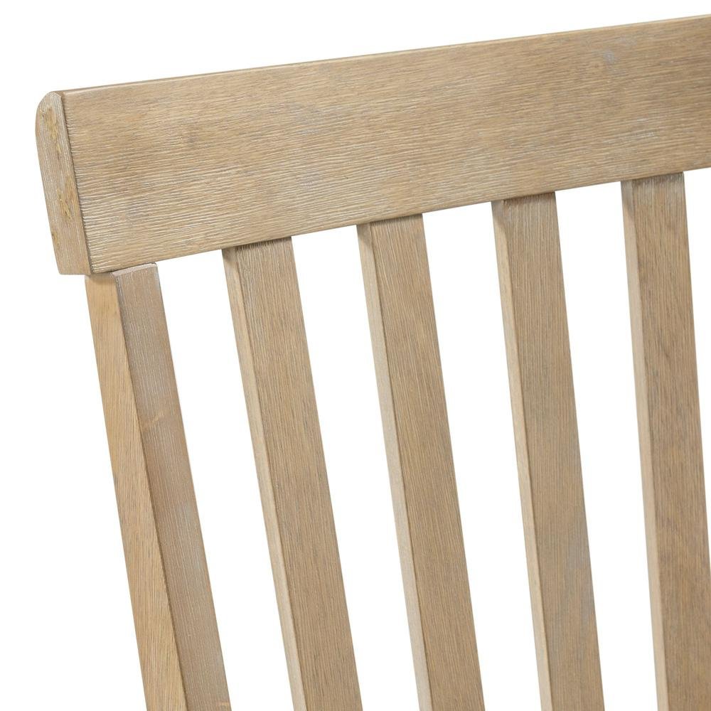 Natural Rubberwood Slat Back Dining Chair Set