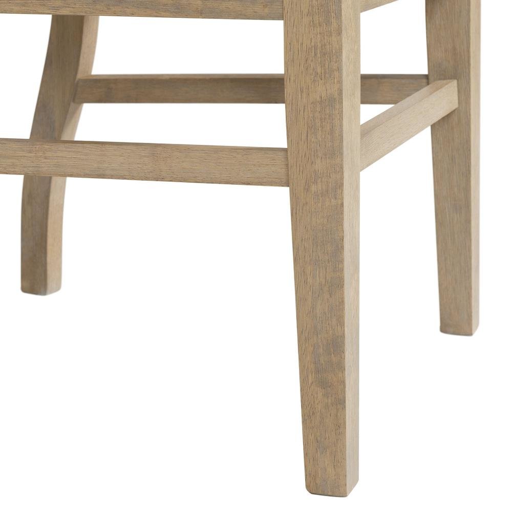 Natural Rubberwood Slat Back Dining Chair Set