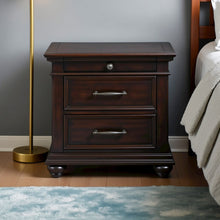 Black 3-Drawer Nightstand with USB Charging Ports