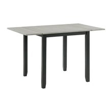 Compact Drop Leaf Dining Set with Table and Two Chairs in Gray Finish