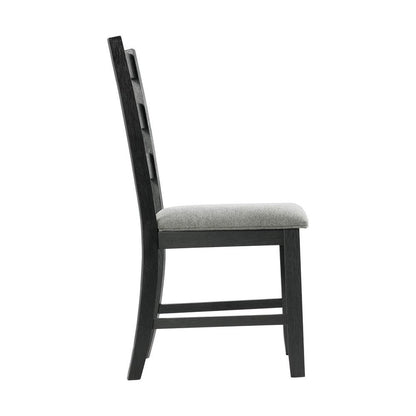 Compact Drop Leaf Dining Set with Table and Two Chairs in Gray Finish