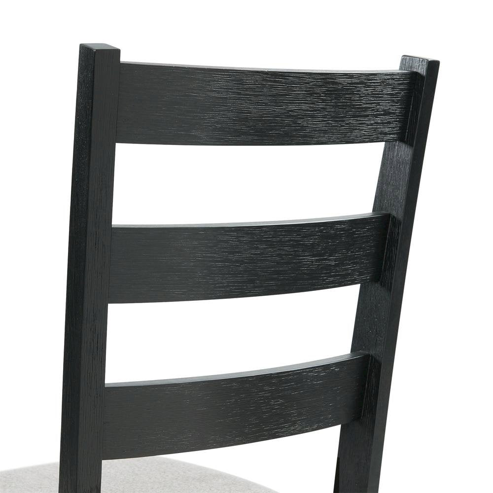 Compact Drop Leaf Dining Set with Table and Two Chairs in Gray Finish
