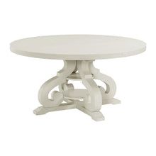 White Round Dining Table with Acacia Veneer Finish