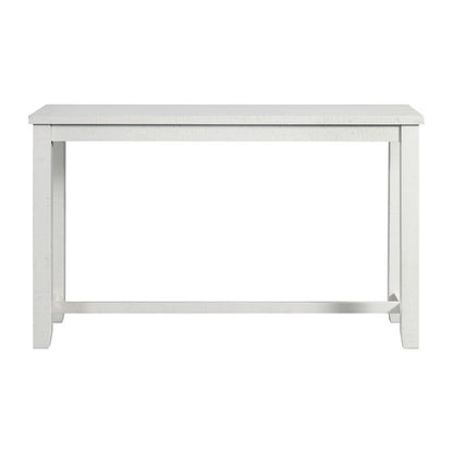 Bar Table and Chairs Set in White for Breakfast Nook or Living Areas