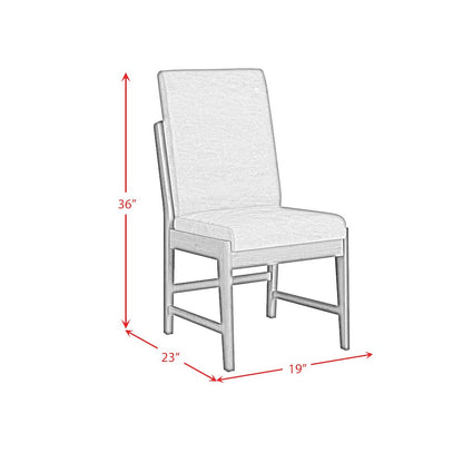 Perth 7PC Standard Height Dining Set in Brown-Table and Six Fabric Chairs