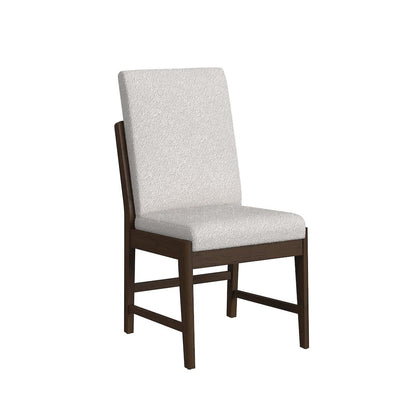 Perth 7PC Standard Height Dining Set in Brown-Table and Six Fabric Chairs