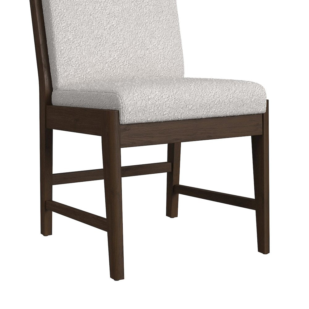 Perth 7PC Standard Height Dining Set in Brown-Table and Six Fabric Chairs