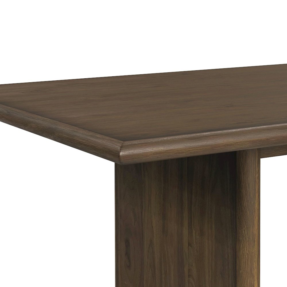 Perth 7PC Standard Height Dining Set in Brown-Table and Six Fabric Chairs