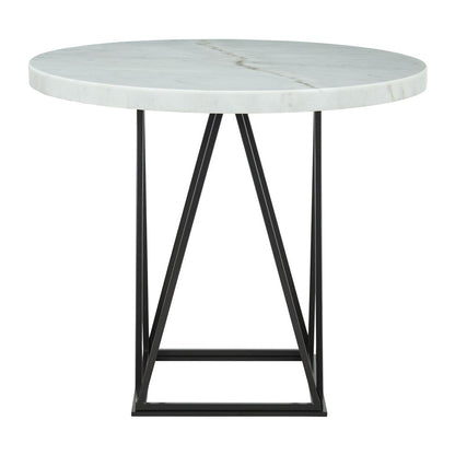 White Marble Top Counter Height Dining Table