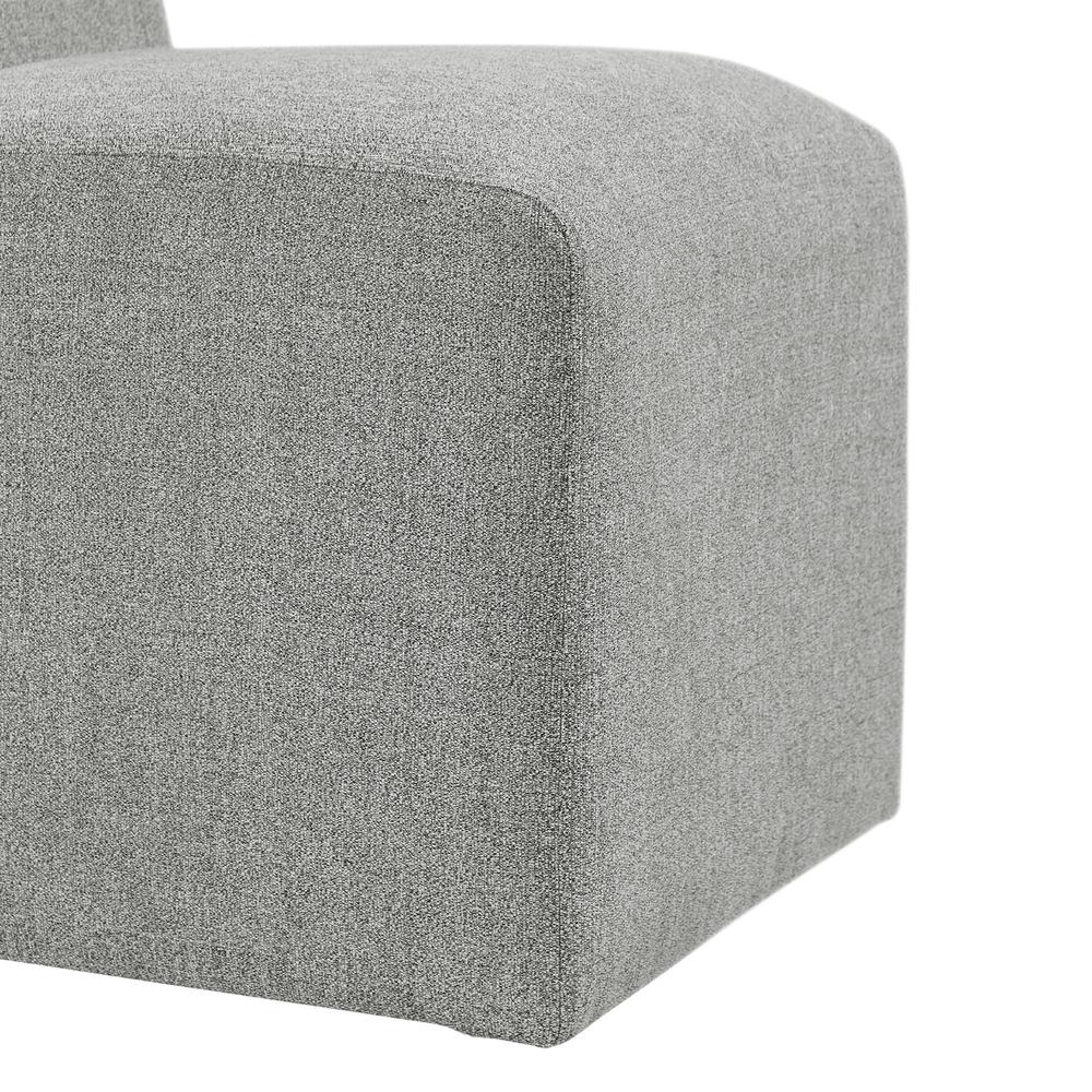 Gray Upholstered Dining Chairs Set of 2 with Solid Wood and Casters