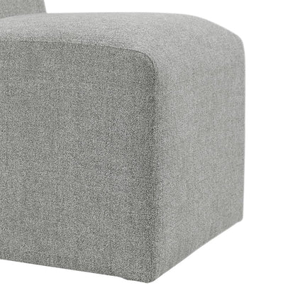 Gray Upholstered Dining Chairs Set of 2 with Solid Wood and Casters