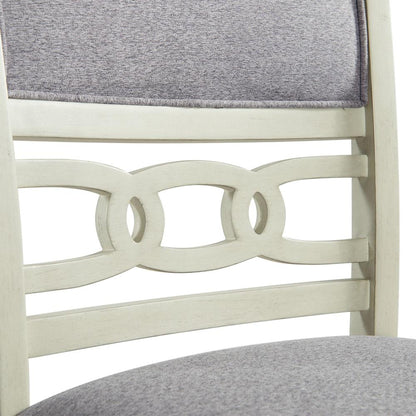 Picket House Furnishings Taylor Counter Height 5PC Dining Set-Table and Four Side Chairs in Bisque