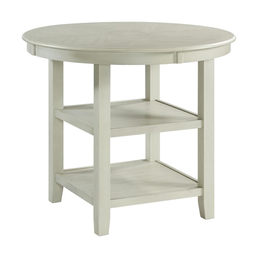 Elegant Counter Height Dining Table in Bisque Finish for Kitchen and Dining