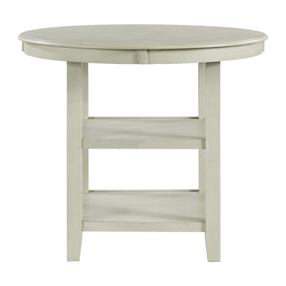 Elegant Counter Height Dining Table in Bisque Finish for Kitchen and Dining
