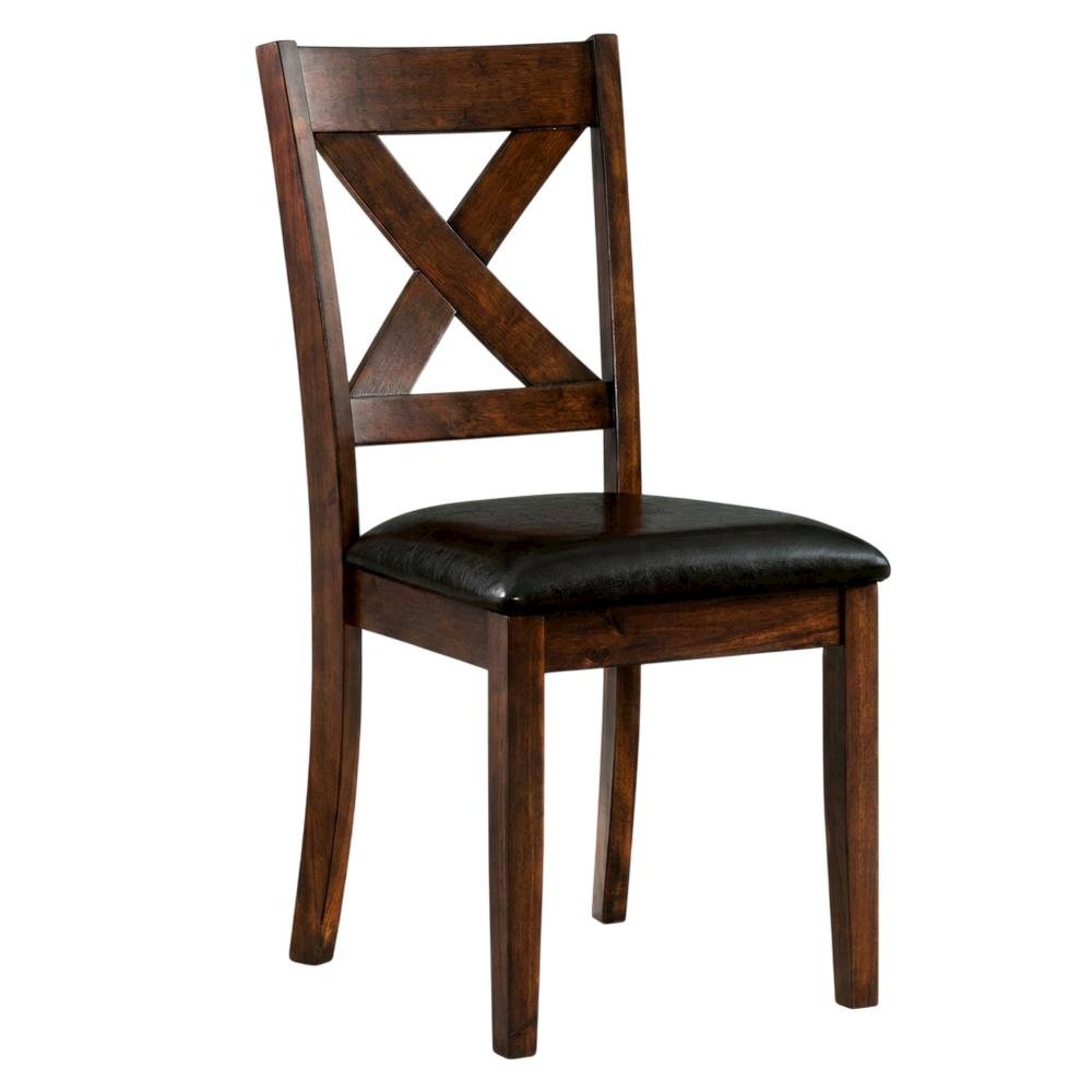 Polyester Transitional Style Standard Height Dining Side Chair, Espresso