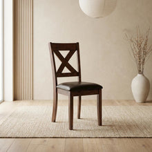 Polyester Transitional Style Standard Height Dining Side Chair, Espresso
