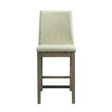 Polyester-Upholstered Counter Stool with Back, Transitional Bar Stools, Grey
