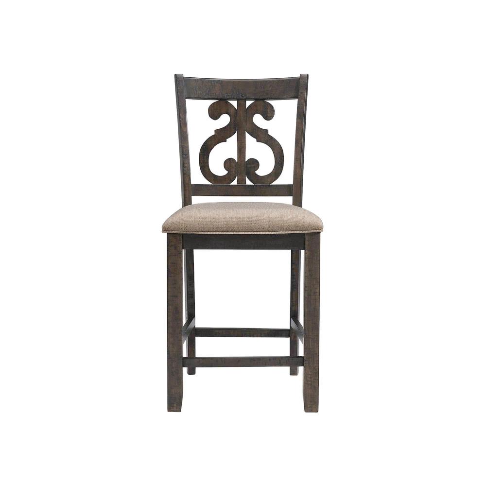 Stanford Counter Height 9PC Dining Set-Table & Eight Swirl Back Chairs