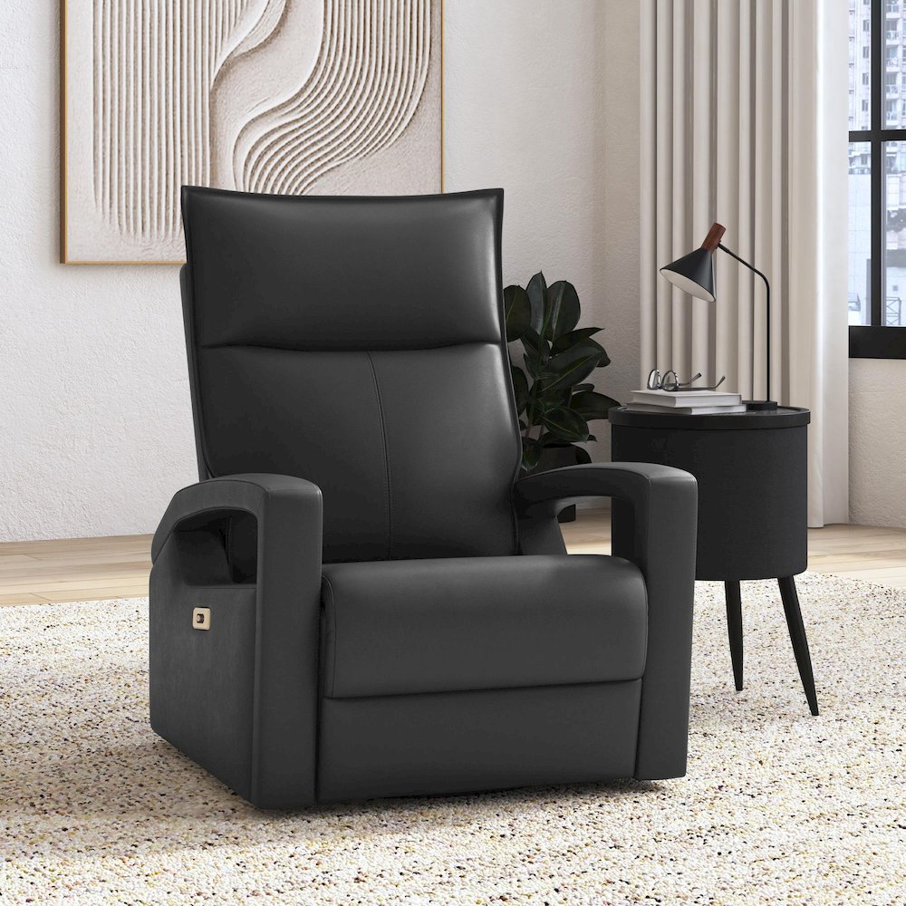 Barnard P1 Recliner with Glider and Swivel in Del Mar Grey