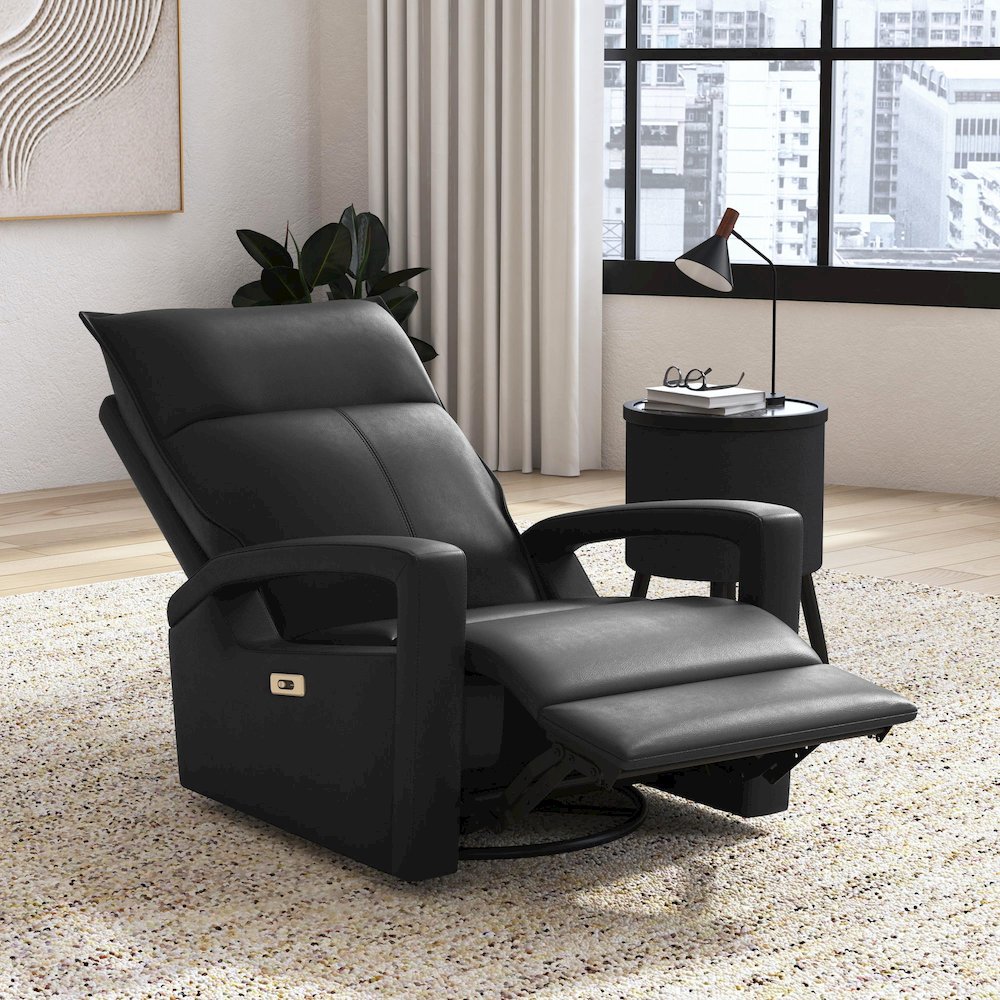 Barnard P1 Recliner with Glider and Swivel in Del Mar Grey