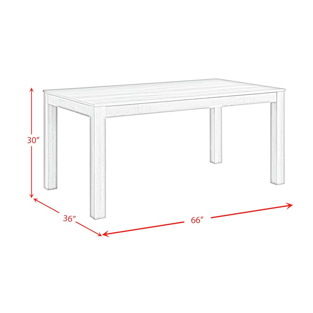 Holmes Rectangular Dining Table in Brown
