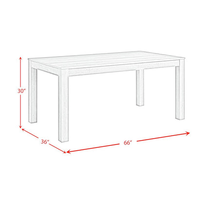Holmes Rectangular Dining Table in Brown